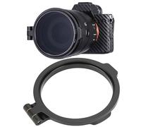 Pssopp Sturdy Durable Quick Switch Lens Filter Holder, Multi Sizes Convenient Aluminum Alloy Len Adapter Holder Compatible with Wide Angle Prime Zoom for Camera (82mm)