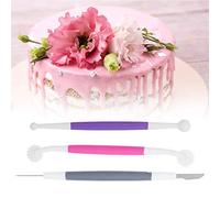 Pssopp Sugar Cookie Decorating Kit Flower Pattern Cake Carving Tool Set, 3pcs Fondant Tools for Pastry and Cookies - Food Safe, Easy to, Professional