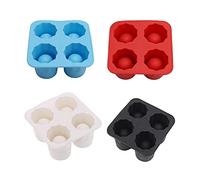 Pssopp Take/Attempt Glass Ice, Reusable and Long-Lasting Glass Ice for Beverages, Easy to Use and Practical, Temperature Resistant, Ideal for Home, Bars, and Picnic Beaches by The Sea (red)