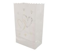Pssopp Tea Light Candle Bag Mystical/Fantasy Retardant Reusable Heart Shape Design Paper Lantern Bag Decorative for Wedding Party, 20pcs