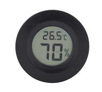 Pssopp Temperature Humidity Meter for Reptile Temperature and Humidity Monitor with Large LCD Display, Comfort Indicators, Trend of Temperature Change, ℃/℉ Switch (Black)