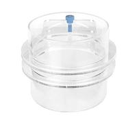 Pssopp Transparent Acrylic Fish Feeding Ring Adjustable Aquarium Feeder Clip on Fish Tank with Plastic Screws for Floating Food Control (90mm)