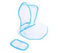 Pssopp Transparent Dog Raincoat, EVA Water Proof Quick Snap Small Breeds Leash Access Foldable Lightweight Puppy Rain Jacket for Rainy Day Park Walks (M)