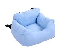 Pssopp Travel Pet Car Bed, Soft Dog Cat Car Backseat with Adjustable Stable Strap for Small Medium Breed Dogs