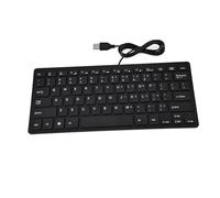 Pssopp Ultra Thin Mini Keyboard, 78 Keys USB Wired, Robust Performance, Sleek Design, for Home and Office Use (Black)