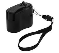 Pssopp USB Hand Crank Phone Charger Portable Manual USB Charger 5V Output with Red LED Light Compact 60x49x31mm for Hikers Campers Emergency Outdoor Travel (Black)