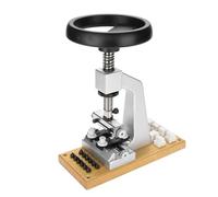 Pssopp Watch Case Back Opener, Bench Mount Watch Back Remover with 6 Interchangeable Dies Adjustable Holder for Oyster Screw Down Case Repair for Watchmakers