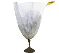 Pssopp Winter Plant Frost Cloth Freeze Protection Bag, Breathable Lightweight Drawstring Shrub Dwarf Tree Plant Covers for Garden and Yard (White #-1)