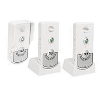 Pssopp Wireless Intercom Doorbells, Intelligent Chip 1000m Distance Voice Intercom with 1 Outdoor 2 Indoor Doorbells, for Homes Hotels Villas Factories Hospitals