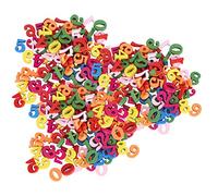Pssopp Wooden Buttons 300Pcs Color Number DIY Sewing Crafts | Natural Wood Material, Numbered Cloth Decoration, for Hat Backpack Jeans, Small Portable Accessories, Home Wall Ornament