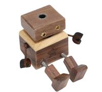 Pssopp Wooden Robot Scent Diffuser, Empty Fragrance Bottle Walnut Wood Car Air Freshener Wooden Essential Oil Bottle for Car Vent Home Decor