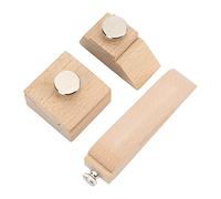 Pssopp Wooden Sanding Block, Beech Wood Hand Sanding Tool, Ergonomic Polish Edge Grinder for Leather Craft Repair