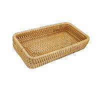 Pssopp Woven Table Table Organization, Which Serves Multifunctionally Handmade for Picnic, Camping in a Simple and Elegant Way (Small Size (21x17cm / 8.3x6.7in))