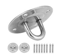 Pssopp Yoga Hammock Stable Fixing Stainless Steel Mount Anchor & Bolts Ceiling Buckle Hook Fixed Disc, Suspension Straps Reinforcement for Yoga Hammock Cast Bolting Nan