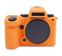 pssped Protective Camera Case Compatible with Panasonic Lumix DC-S5 II X, Custom Fit Silicone Cover Bag, Compact Lightweight Carrying Storage (Orange)