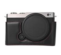 pssped Protective Camera Case Compatible with Panasonic Lumix DC-S9 Protective Cover,PU Leather Half Case for Lumix S9,Stylish Portable Shockproof (Black)