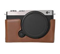 pssped Protective Camera Case Compatible with Panasonic Lumix DC-S9 Protective Cover,PU Leather Half Case for Lumix S9,Stylish Portable Shockproof (Coffe)