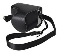 pssped Protective Camera Case Compatible with Sony Alpha ZV-E10 II ZVE10 II Camera, Custom Fit PU Leather Bag with Adjustable Shoulder Strap, Compact Carrying Storage (Black)