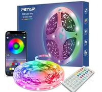 PSTAR 10M LED Strip Lights, APP Control Colour Changing LED Lights with Remote, Music Sync Built-in Mic, Flexible Lights for Bedroom Lighting Home Decoration