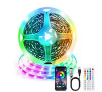PSTAR Led Strip Lights 3 m, Light Strips with Smart App Control Remote, Music Sync Color Changing + Timing Function for 45-65 inch TV, USB LED TV Backlights for Room Xmas Decor