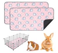 PStarDMoon Guinea Pig Cage Liners Waterproof Guinea Pig Pee Pads, Digital Print Washable Reusable & Anti Slip Guinea Pig Bedding Fast and Super Absorb Water for Small Animals Rabbit Hamster Rat