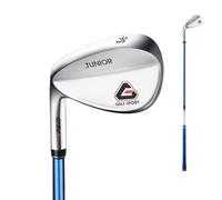 PSUFURV Left Handed Junior Golf Sand Wedge for High Spin with CNC Milled Face - Lightweight Golf Club Wedge 56 Degree (Blue,Age 5-8)