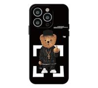 PSUJAO Compatible with Cool iPhone 15 case for Boys,Funny Aesthetic Soft Silicone Gel Rubber Shockproof Cover Full Body Drop Protection (Black, iPhone 15 pro max)
