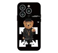 PSUJAO Cool Case Compatible with iPhone 16 pro max,Design for Boys Funny Aesthetic Soft Silicone Gel Rubber Shockproof Cover Full Body Drop Protection Black
