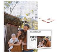 PSUNEY Custom Jigsaw Puzzle Personalized from Photos 35/70/120/200/300/500/1000/1500/2000/3000 Pieces Customized Wooden Gifts for Adult Family Kids Friend Birthday