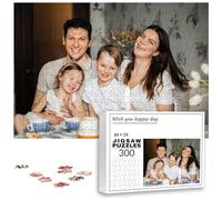 PSUNEY Custom Jigsaw Puzzle Personalized from Photos 35/70/120/200/300/500/1000/1500/2000/3000 Pieces Customized Wooden Gifts for Adult Family Kids Friend Birthday