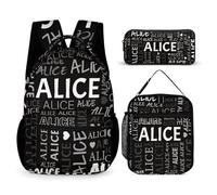 PSUNEY Personalised backpack sets, customised children's backpacks with names, suitable for teenagers, children, boys and girls, ideal for school, camping and travel, great gift for children