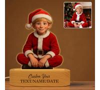 PSUNEY Personalized Photo Cartoon Portrait Desk Decor, Custom Acrylic Plaque with Night Light, Unique Birthday Gift for Xmas Anniversary Birthday Family Couple Friend Girlfriend Boyfriend