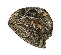 PSVOD Camo Yellow & Green Adult Knitted Brimless Cap, Fashionable Unisex Brimless Cap, Flanged Skull Cap, Outdoor Sports Travel, Black, One Size, Black, One Size