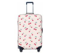 PSVOD Lovely Sweet Red Cherry Suitcase Cover Durable Travel Luggage Cover Protector For 18-32 Inches, Black, M