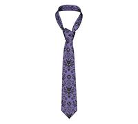 PSVOD Men's tie Haunted Mansion Men's classic silk business tie suit tie fashion wedding tie, Black, One Size, Black, One Size