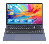 PSWIHWG 16-inch Laptop - i5-8210Y Processor, 16GB RAM, 512GB SSD, RJ45 Ethernet Port, Type-C Port, Win 11 Operating System, Full HD Display, HDMI Port, WiFi, Backlit Keyboard