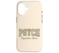 Psych Nurse Floral Typography Psychiatric Nurse Pride Case for iPhone 16