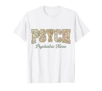 Psych Nurse Floral Typography Psychiatric Nurse Pride T-Shirt