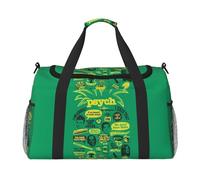 Psych Pineapple Quote Handheld Crossbody Travel Bag Weekender Bag Carry Travel Bag Duffle Bag Gym Bag for Men Women