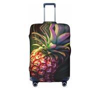 Psych Pineapple Quote Luggage Cover Elastic Washable Stretch Suitcase Protector Anti Scratch Travel Cover, White, M