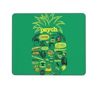 Psych Pineapple Quote Print Mouse Pad with Stitched Edge Office Supplies & Gaming Computer Desk Accessories Non-Slip Rubber Mouse Pad for Computers, Laptop, Office