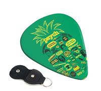 Psych Pineapple Quote Set Of 6 Guitar Plectrums For Acoustic Guitar, Electric Guitar, Bass, Ukulele - Thin, Medium And Thick.