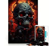 Psychadelic LiveDead Skull 1000 Piece Jigsaws for Teenagers Puzzle Mind Challenge Toy Calm Pastime Precise Cut Lovely Gift (38x26cm)