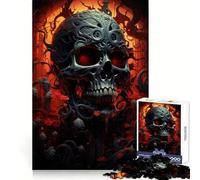 Psychadelic LiveDead Skull 1000 Piece Jigsaws for Teenagers Puzzle Mind Challenge Toy Calm Pastime Precise Cut Lovely Gift (38x26cm)