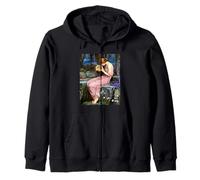 Psyche Opening the Golden Box Waterhouse Art Zip Hoodie