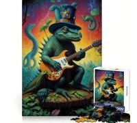 Psychedeli Dinosaur Music Jigsaw Puzzles 1000 Pieces for Adults Reason Skill Toy Calm Relax Exact Cut Heartfelt Gift (50x75cm)