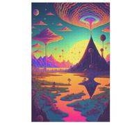 Psychedelic 1000 Pieces of Puzzles for Adults And Children - Wooden Puzzles, Stress Relief Games And Unique Gifts 1000 PCS