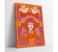Psychedelic 60'S Vintage Moby Grape - Canvas Wall Art Print Picture - 20 inch wide x 30 inch high (Frame Depth 30mm)
