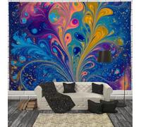 Psychedelic Abstract Tapestry Wall Hanging Marble Pattern Tapestry for Bedroom Aesthetic Purple Orange Tapestries Wall Wall Hanging for Bedroom Living Room Dorm 36 x 48 inches