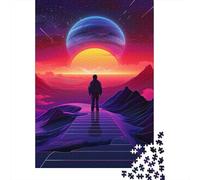 Psychedelic Alien Planet 1000-teiliges Puzzle für Erwachsene und Teenager, Halloween-Geschenk, Teenager, Mann, Frau, Geschenk, 1000 Teile (38 x 26 cm)